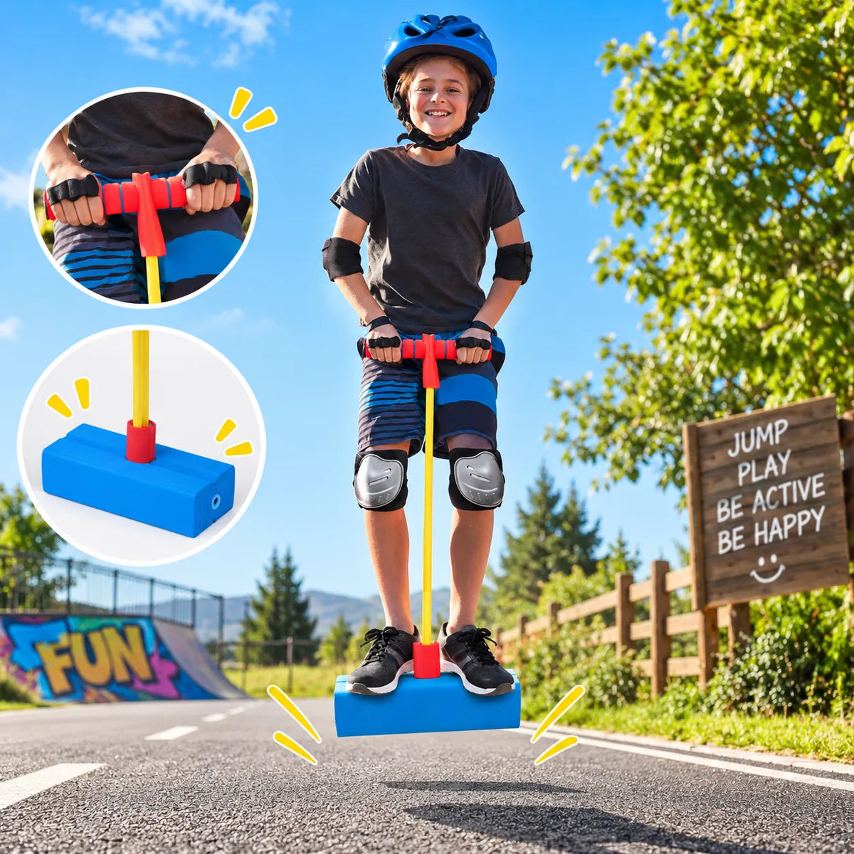 Kids Balance and Jump Frog Bouncer Toy for Active Outdoor Play - Toynix