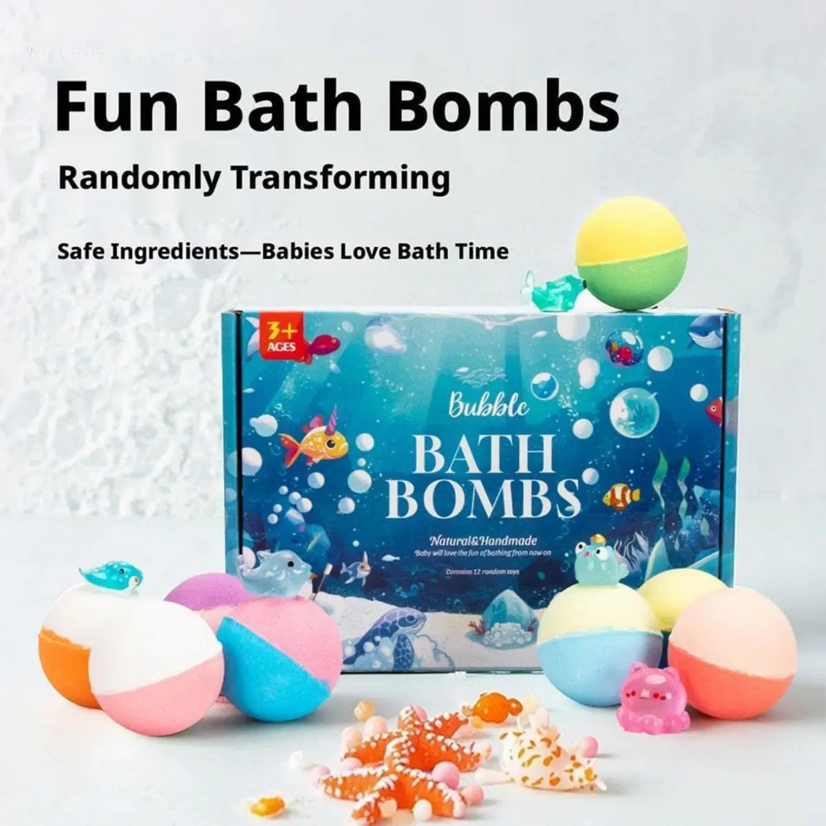 kids bath bombs with surprise toys inside colorful fizzy bath bombs for children
