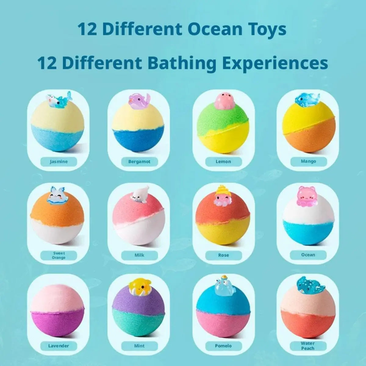 kids bath bombs with surprise toys inside colorful fizzy bath bombs for children