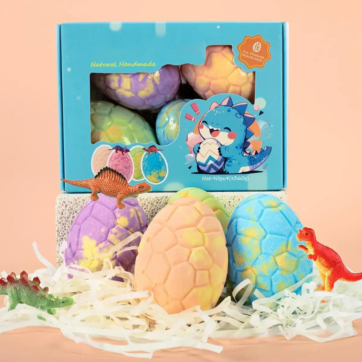 Kids Dino Egg Bath Bombs with Surprise Toys Inside  (KL9004)