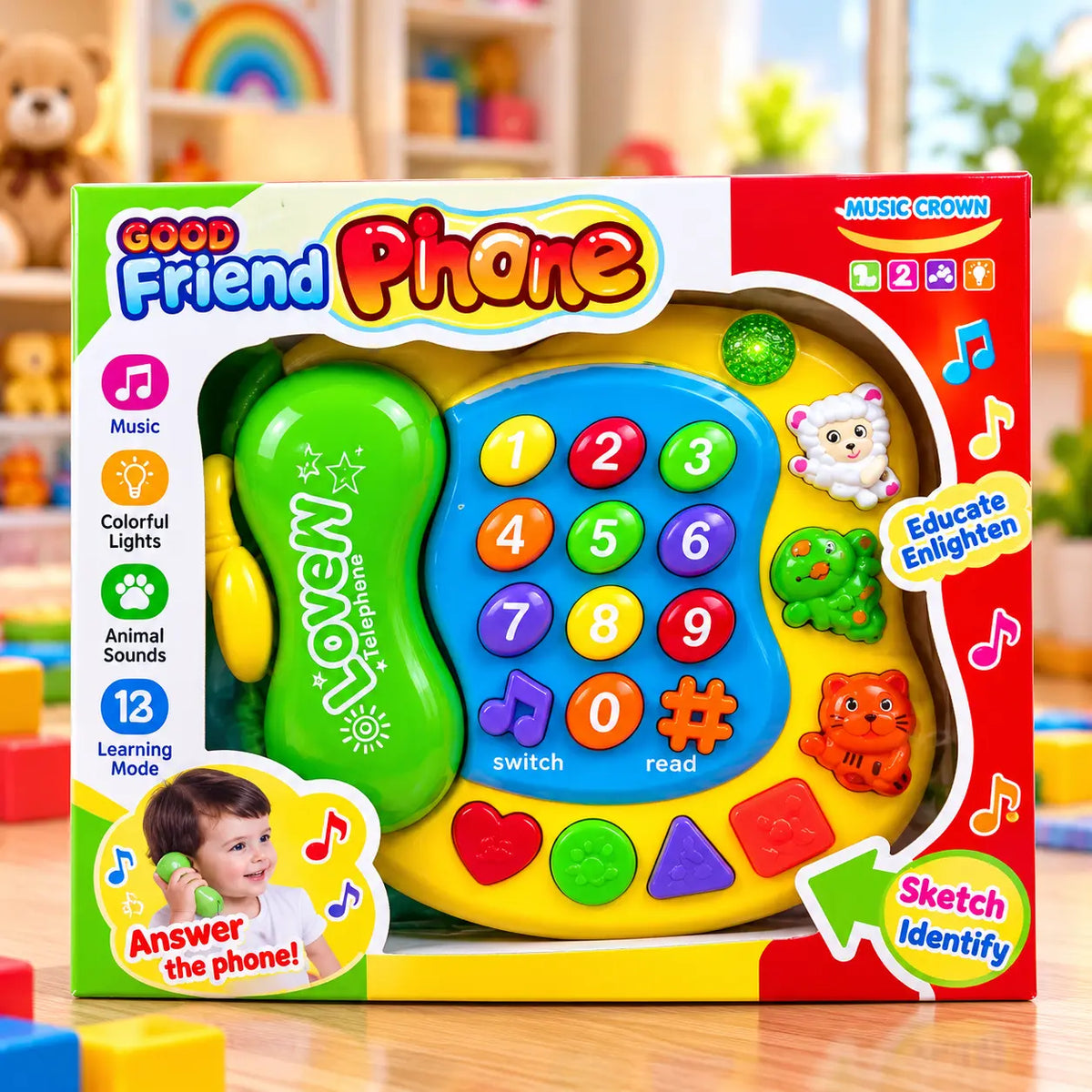 Musical & Educational Phone Toy for Kids (9901B)