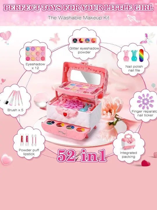 Kids Pretend Makeup Kit - 41 Pcs (1026 - 40) - Toynix