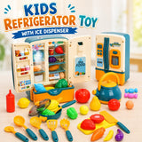 Multifunctional Kids Refrigerator Toy with Ice Dispenser (G227A)