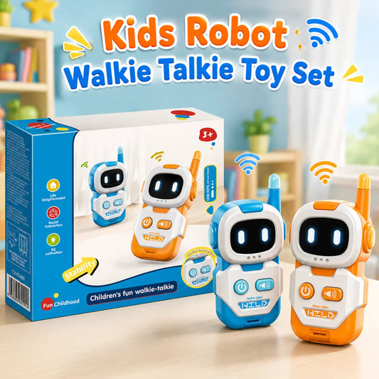 Kids Robot Walkie Talkie Toy Set 2Pcs Long Range Communication Toys