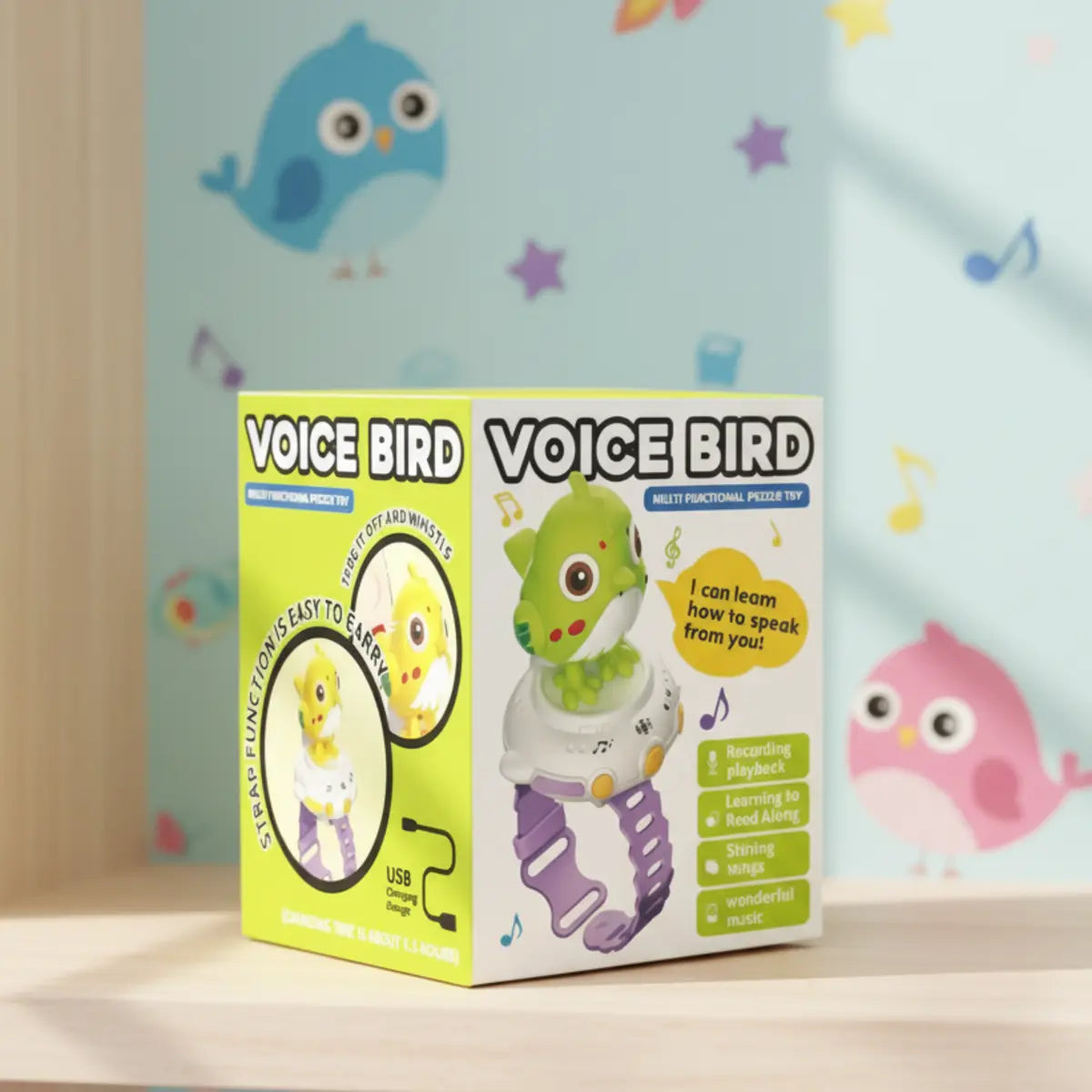 Kids Educational Voice Controlled Bird Watch Toy (Random Color | 027)