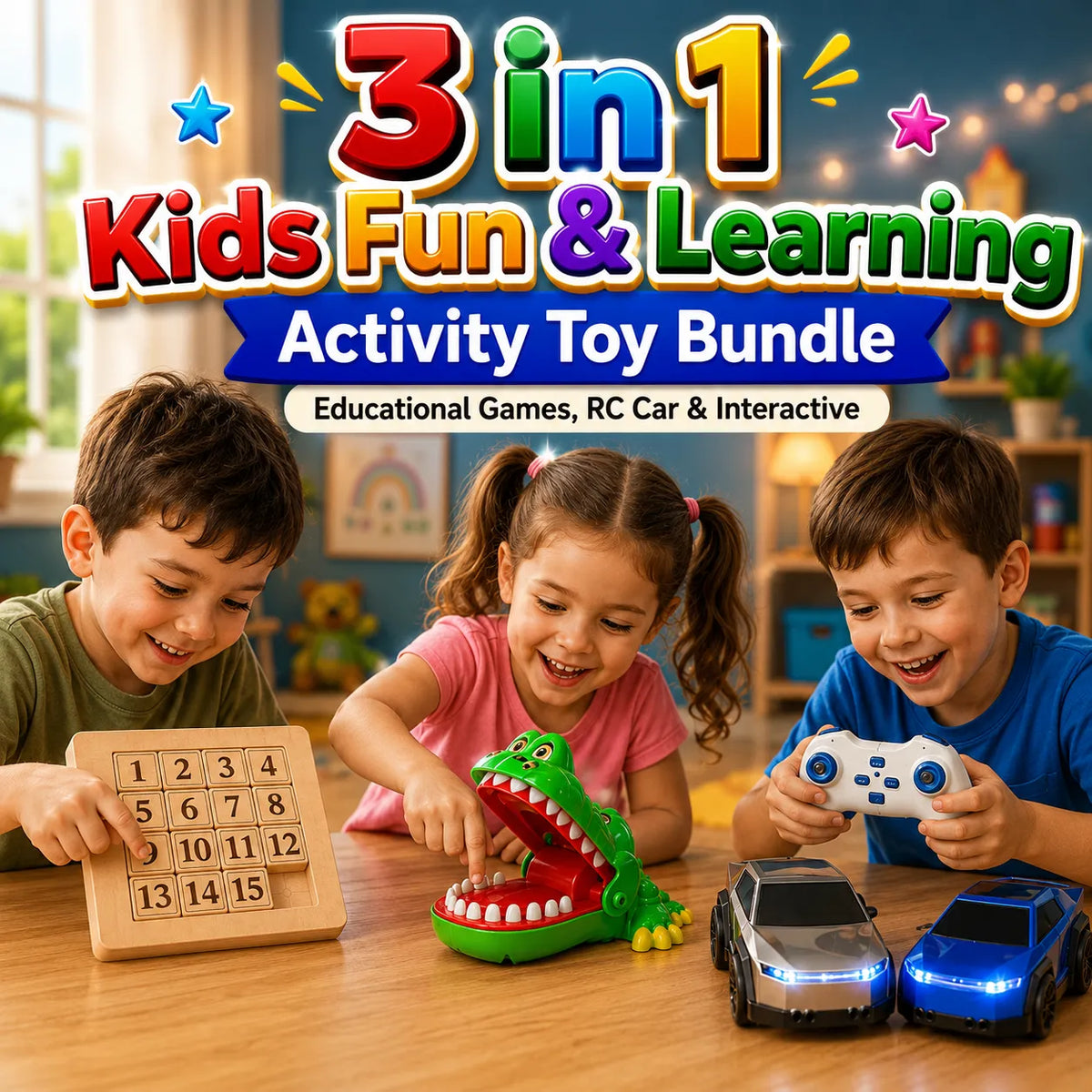 Kids Fun & Learning Activity Toy Bundle (358-9/8200B-1/2025-51)