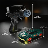 Lighting Mini Desktop Drift RC Car 1/64 Scale 4WD