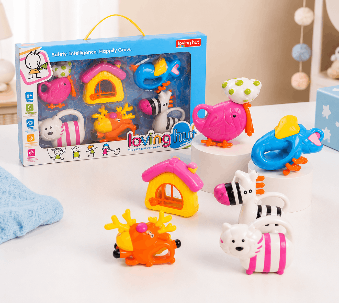 Loving Hut Colorful Rattles Set for Babies