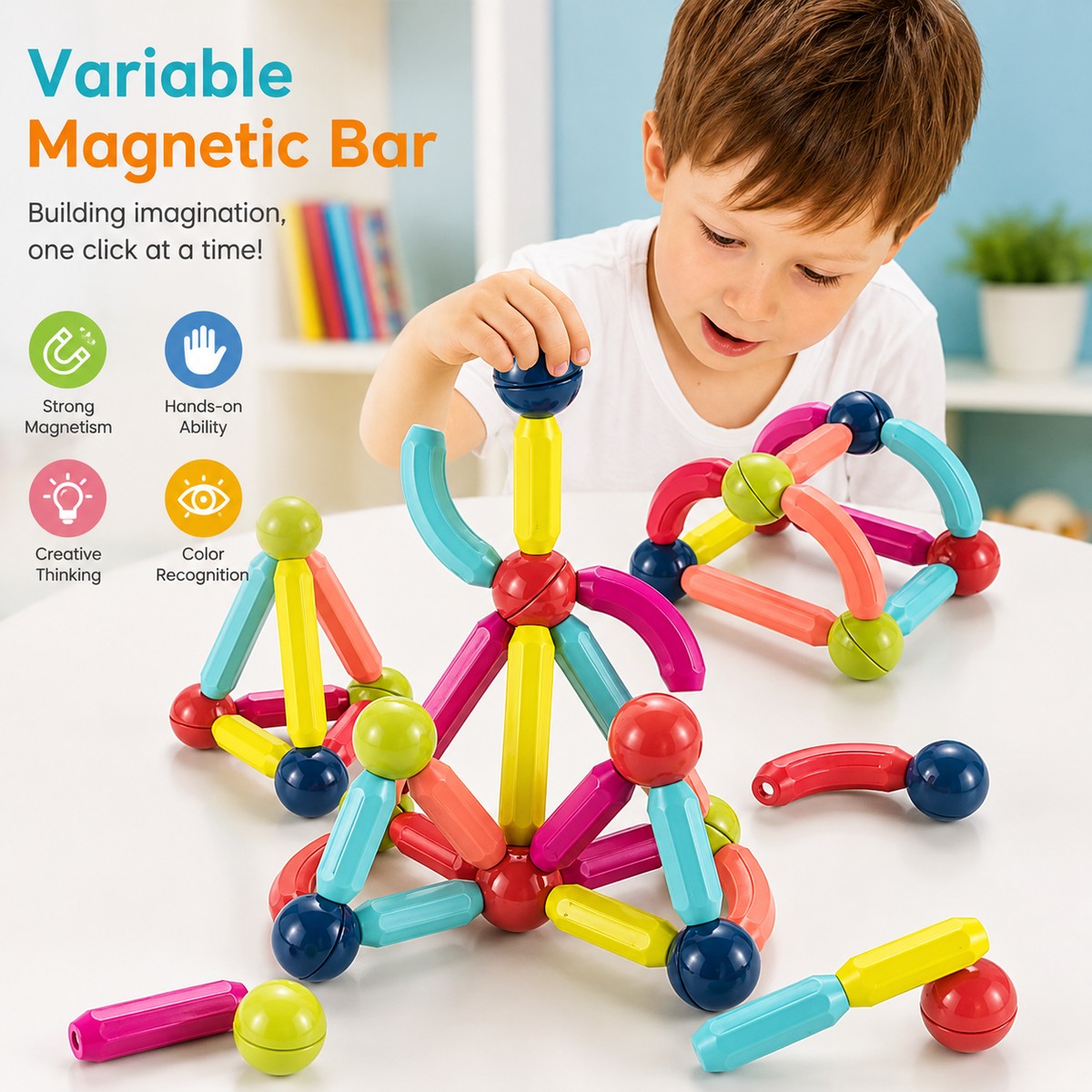 Magnetic Building Blocks Educational Construction Toy for Kids