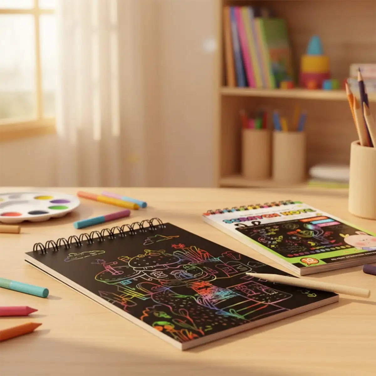 Magic Scratch Art Notebook Set for Kids - Toynix.pk