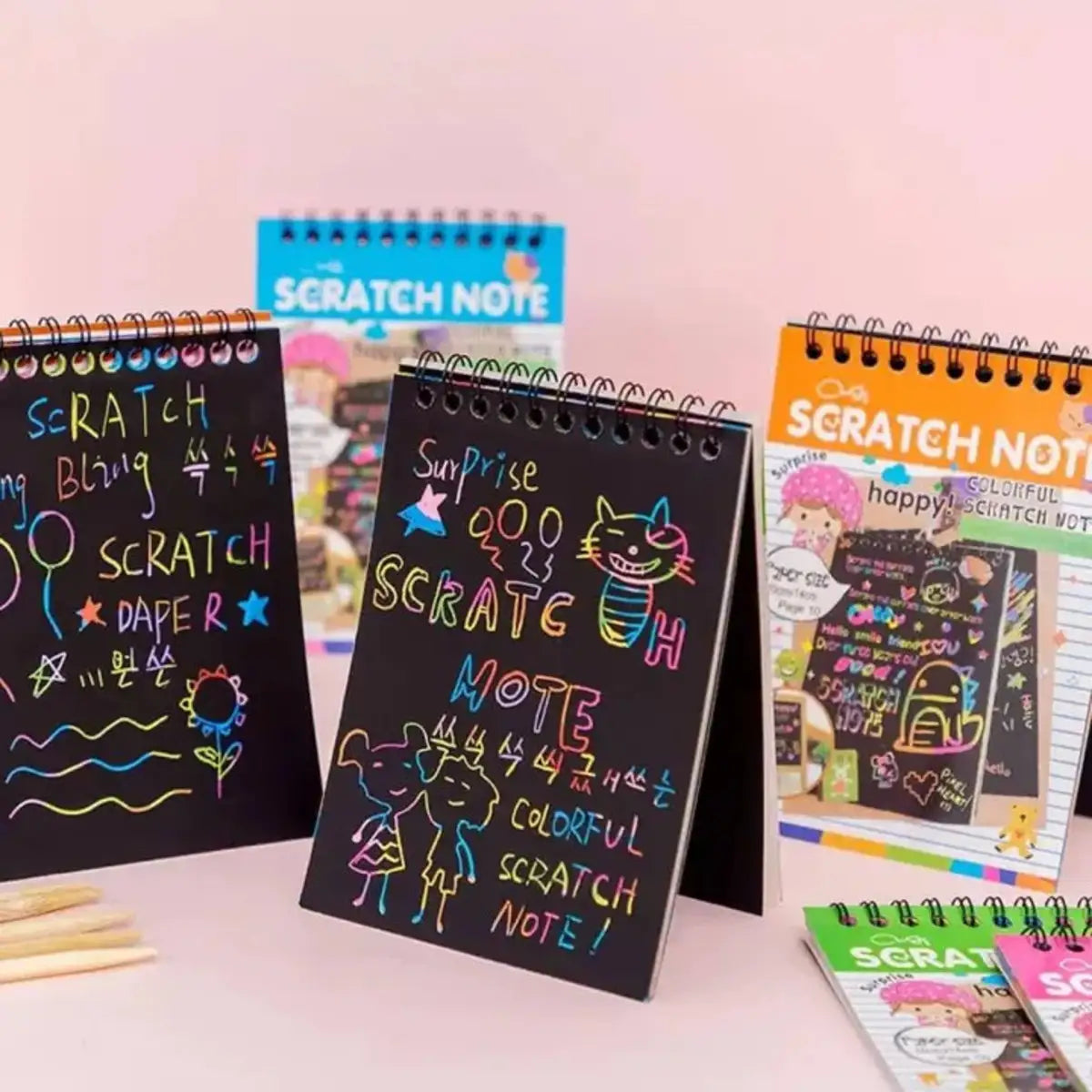 Magic Scratch Art Notebook Set for Kids - Toynix.pk