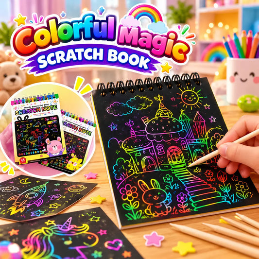Magic Scratch Art Notebook Set for Kids - Toynix.pk