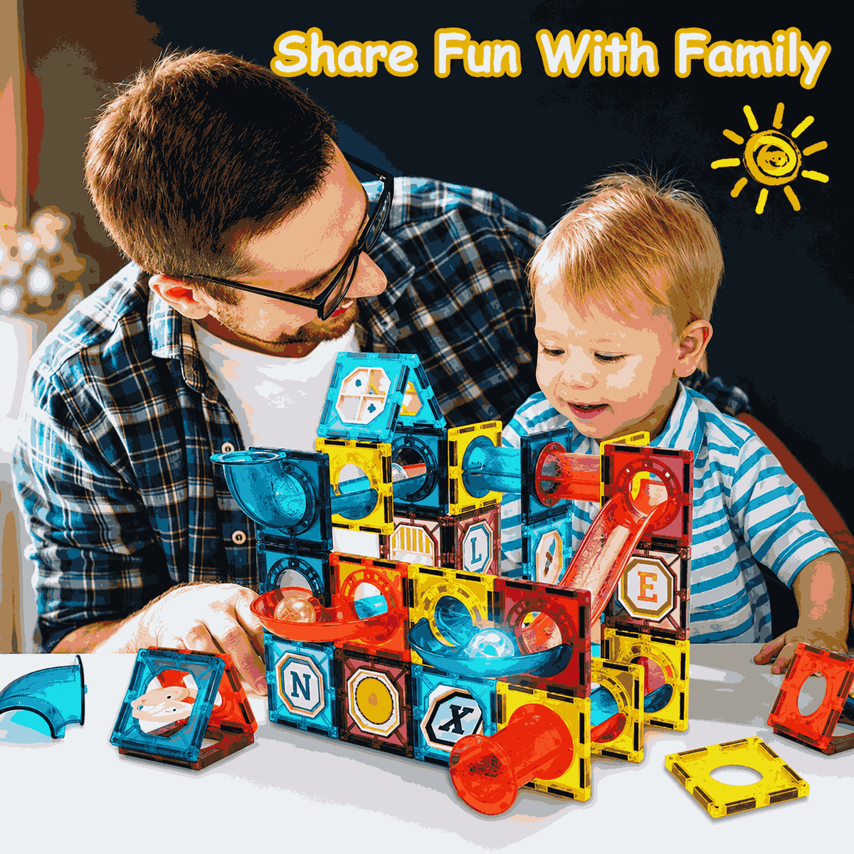 Magnetic Pipeline Building Blocks Construction Set for Kids - Toynix