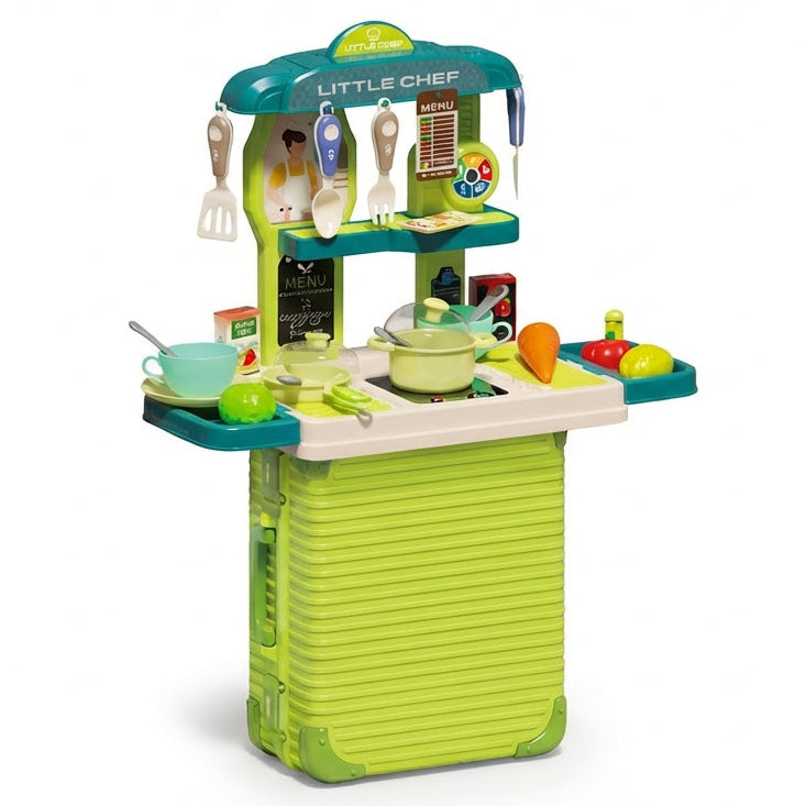 Green Large Kitchen Play Set for Kids (678-631A)