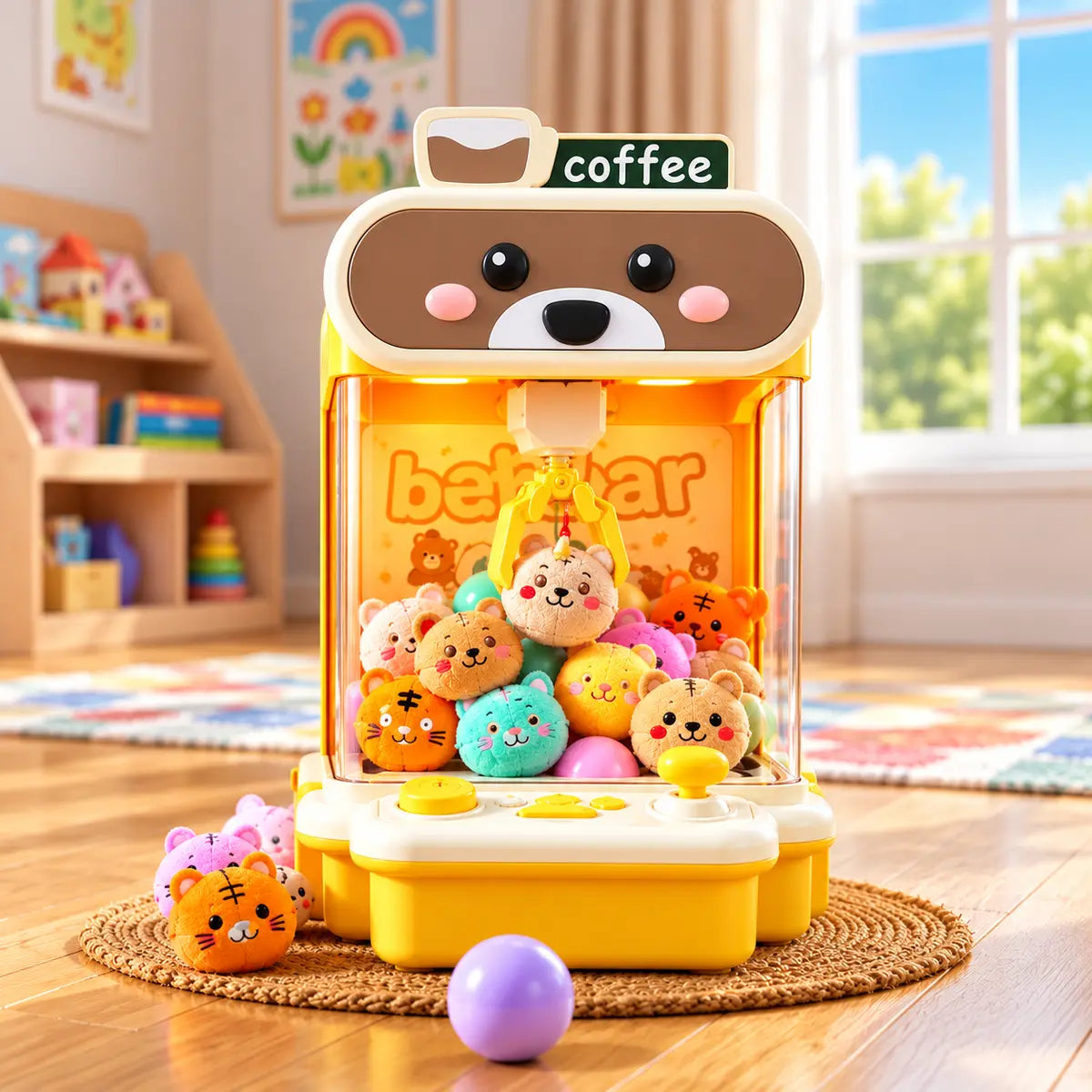 Mini Coffee Bear Claw Machine for Kids with 20 Surprise Dolls - Toynix.pk