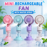 Portable Mini Rechargeable Fan with Water Spray (SD-23B)