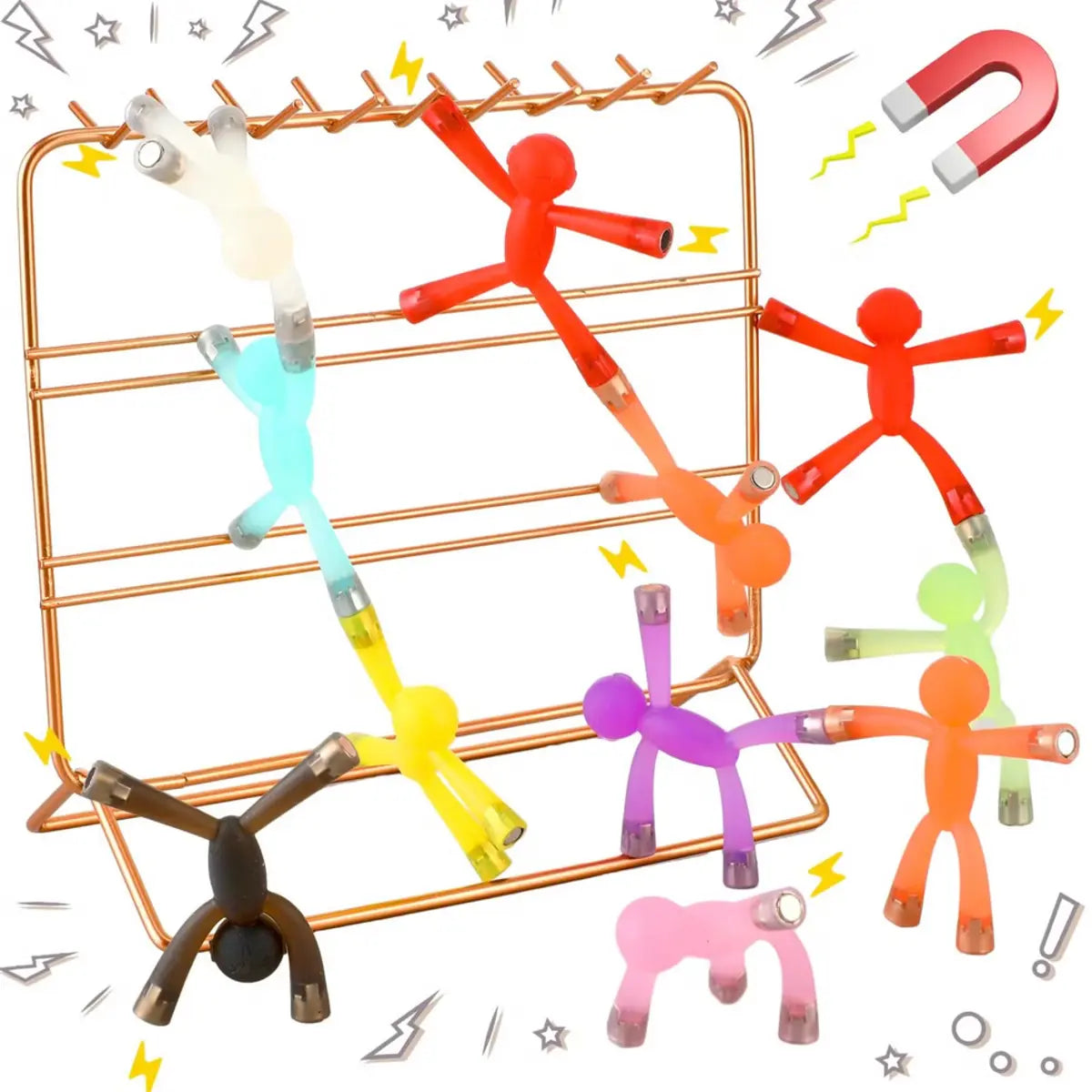 Colorful mini man fridge magnets - Toynix.pk