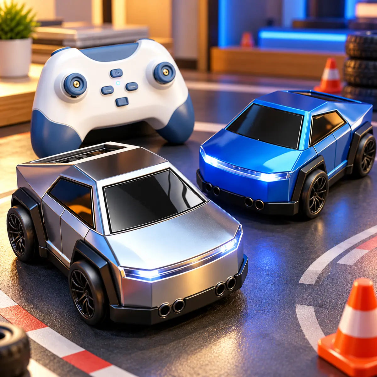 Mini RC Cyber Truck Smart Racing Induction Car with Lights & Sound (358-9)