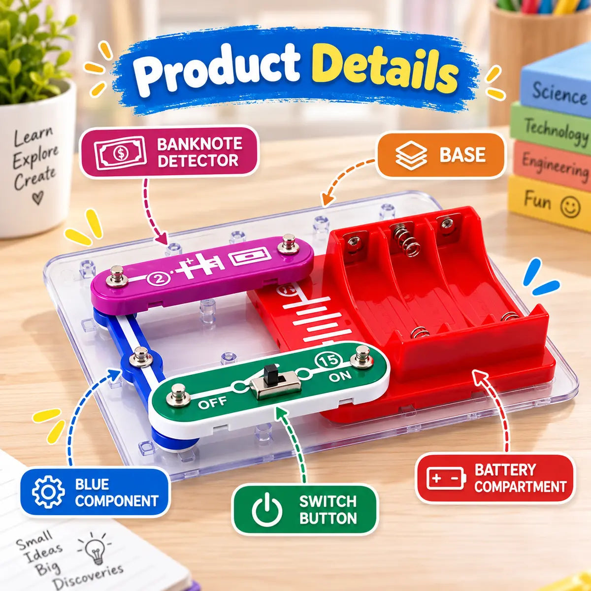 Money Detector LED Science Experiment Kit for Kids (3013)
