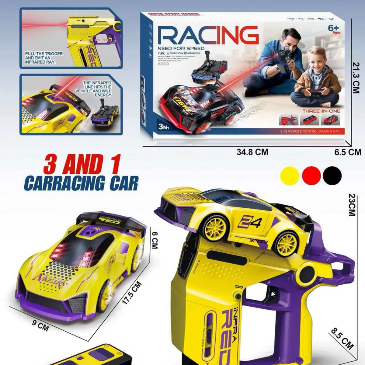 Infrared Multiplayer Laser Gun RC Car (TCS01)