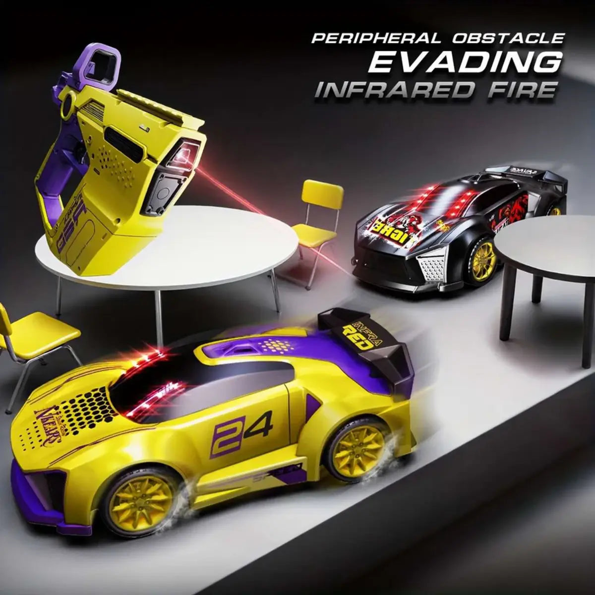 Infrared Multiplayer Laser Gun RC Car Remote Control Racing Battle Toy for Kids