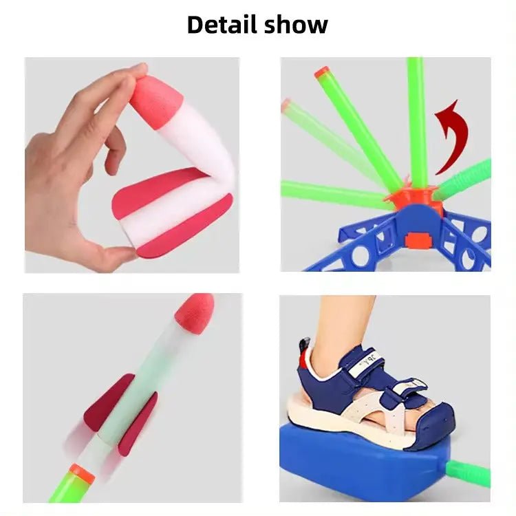 Rocket Spring Toy Outdoor Stomp Rocket Launcher Game for Kids - Toynix