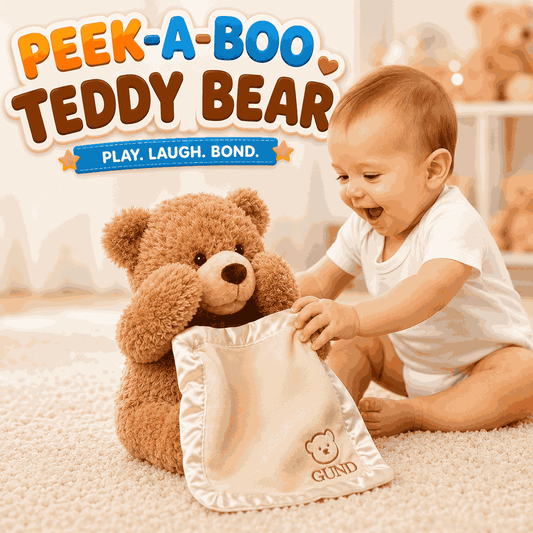 Peek-A-Boo Teddy Bear Toy With Motion & Sound For Kids