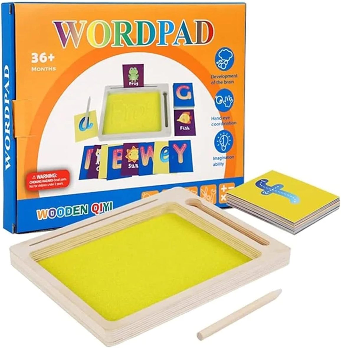 Kids Wooden Sand Tray With Wood Pen (2025-27)