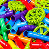 Colorful Creative Pipe Puzzle Building Blocks for Kids With Wheels (64 Pcs | 5117)