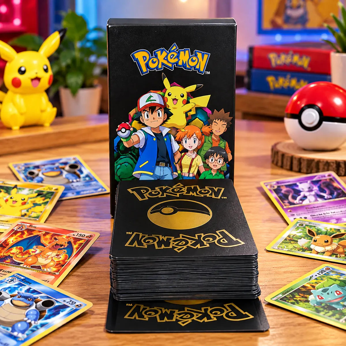 Pokémon Multicolor Foil Collectible Trading Cards Premium Deck for Kids