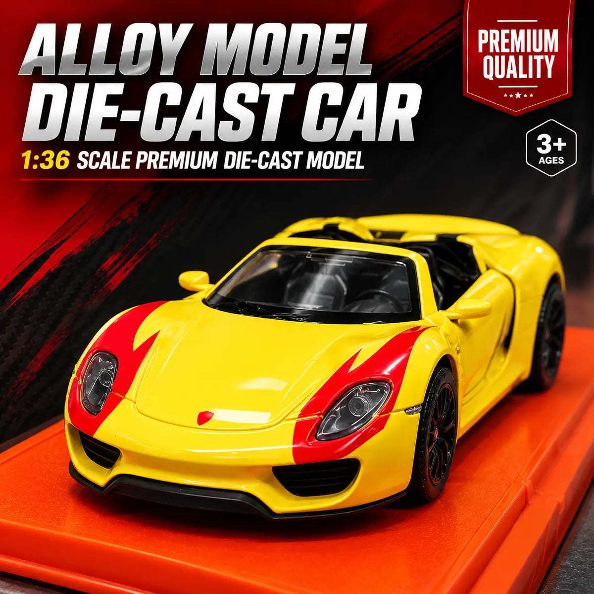 Porsche Premium 1:36 Scale Die-Cast Car (Random Colors | W36888)