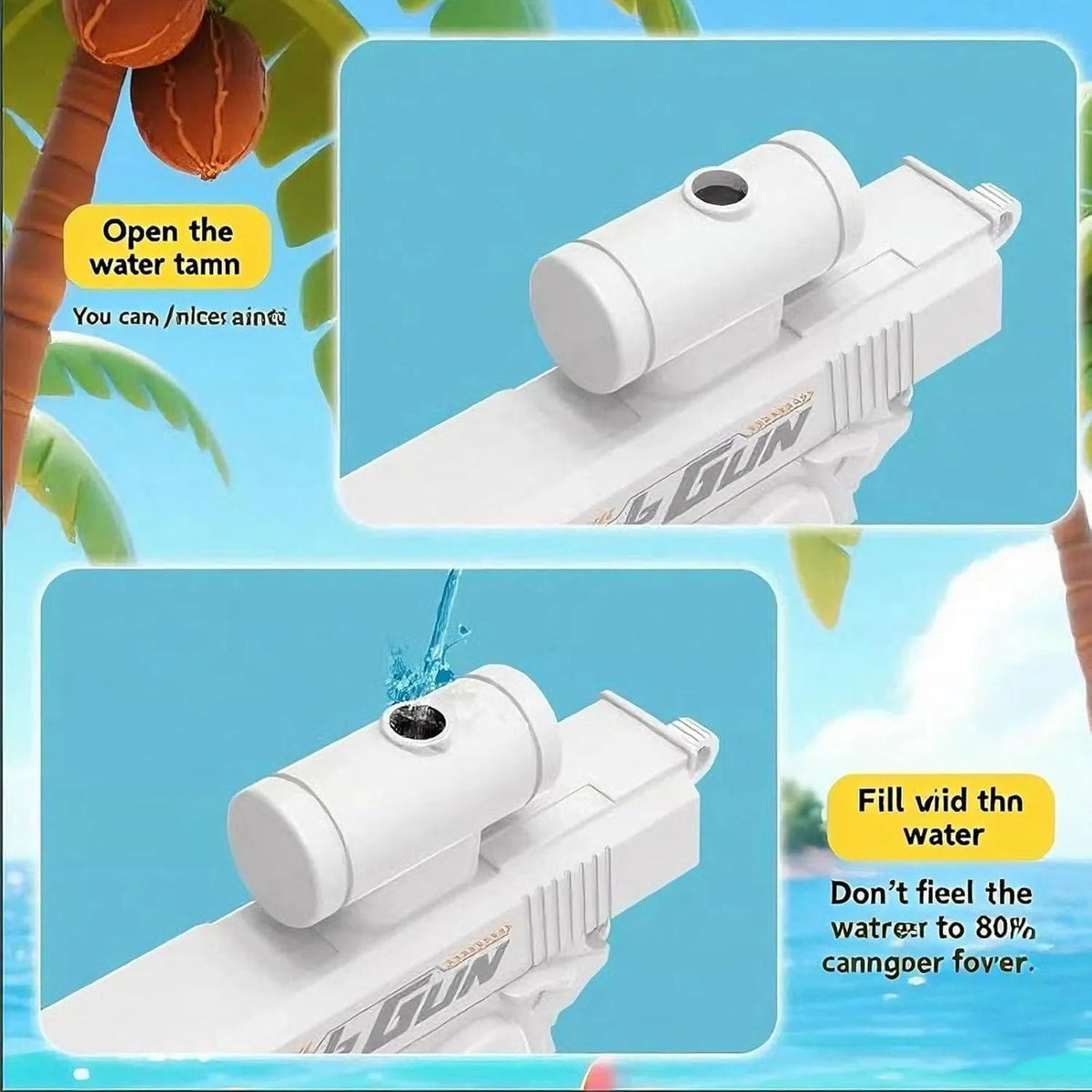 Prank Two-Way Water Gun Fun Toy for Kids Outdoor Water Play