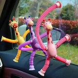 Telescopic Giraffe with Suction Cup Cartoon Toy For kids
