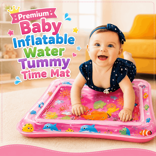 Premium Baby Inflatable Water Tummy Time Mat (Pink)