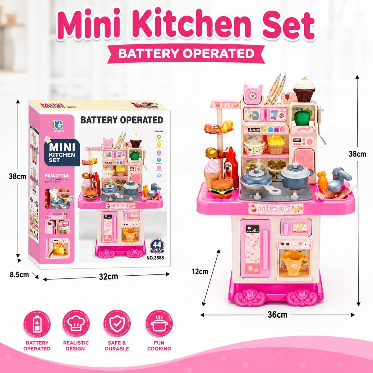 Pretend Play Kitchen Set for Kids (3960)