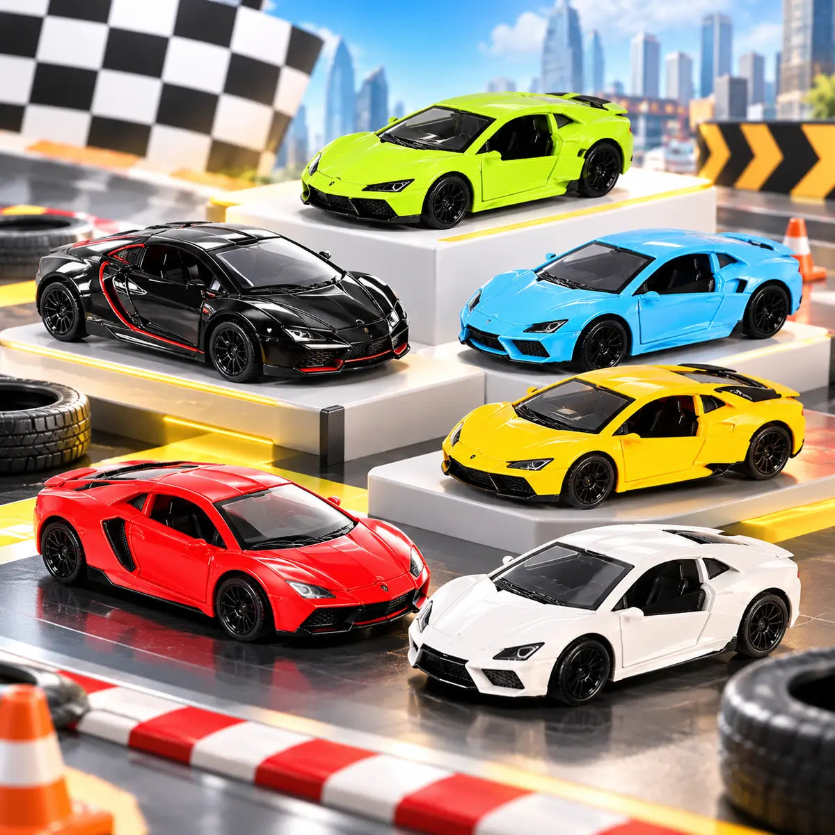 Pull-Back Alloy Die-Cast Super Cars for Kids (Random Colors | 4311C)