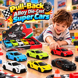 Pull-Back Alloy Die-Cast Super Cars for Kids (Random Colors | 4311C)
