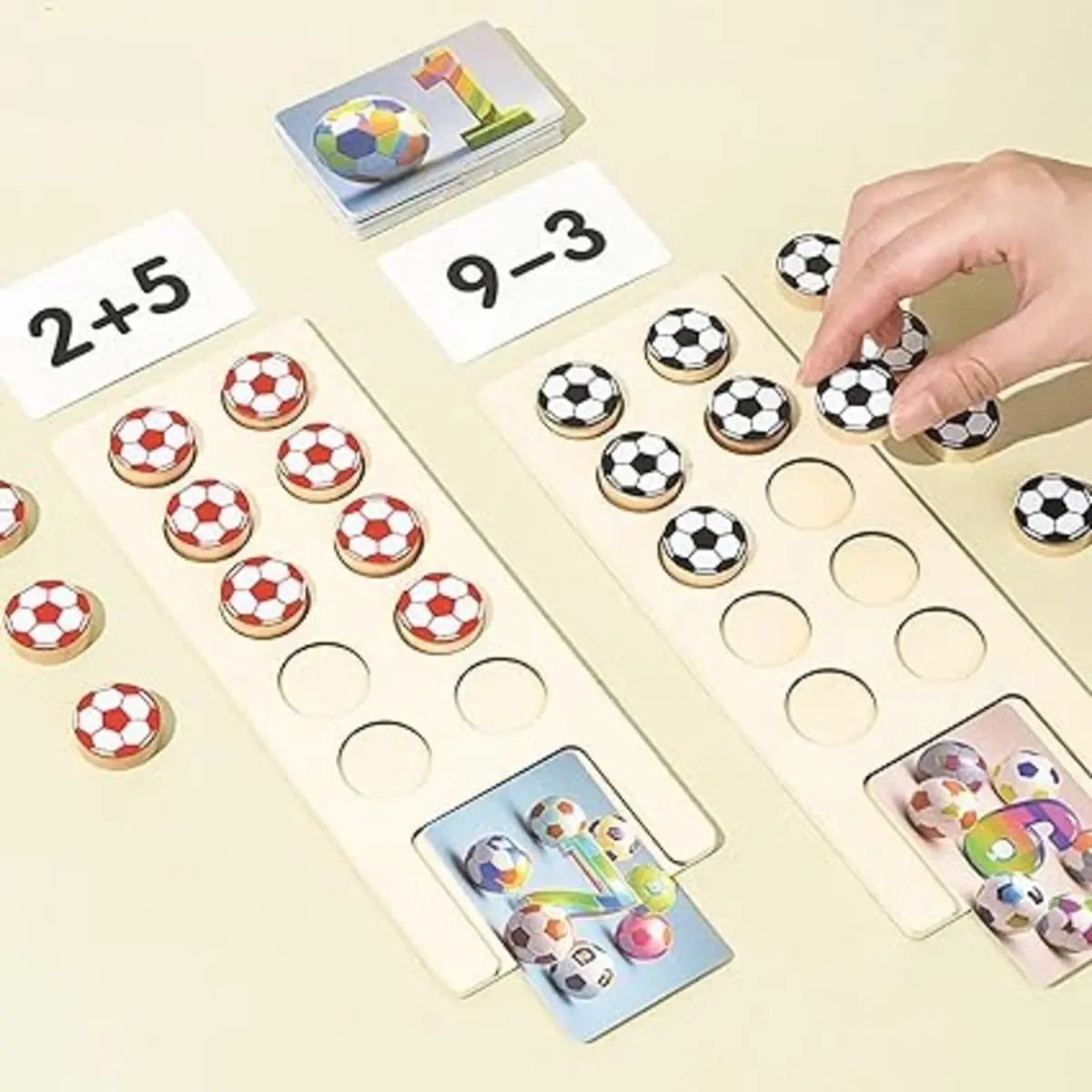 Children Wooden Puzzle Football Mathematics Teaching Game (2025-17)