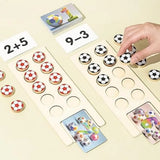 Children Wooden Puzzle Football Mathematics Teaching Game (2025-17)
