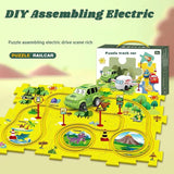 Puzzle Racer Track Railway Car For Kids (1100A)