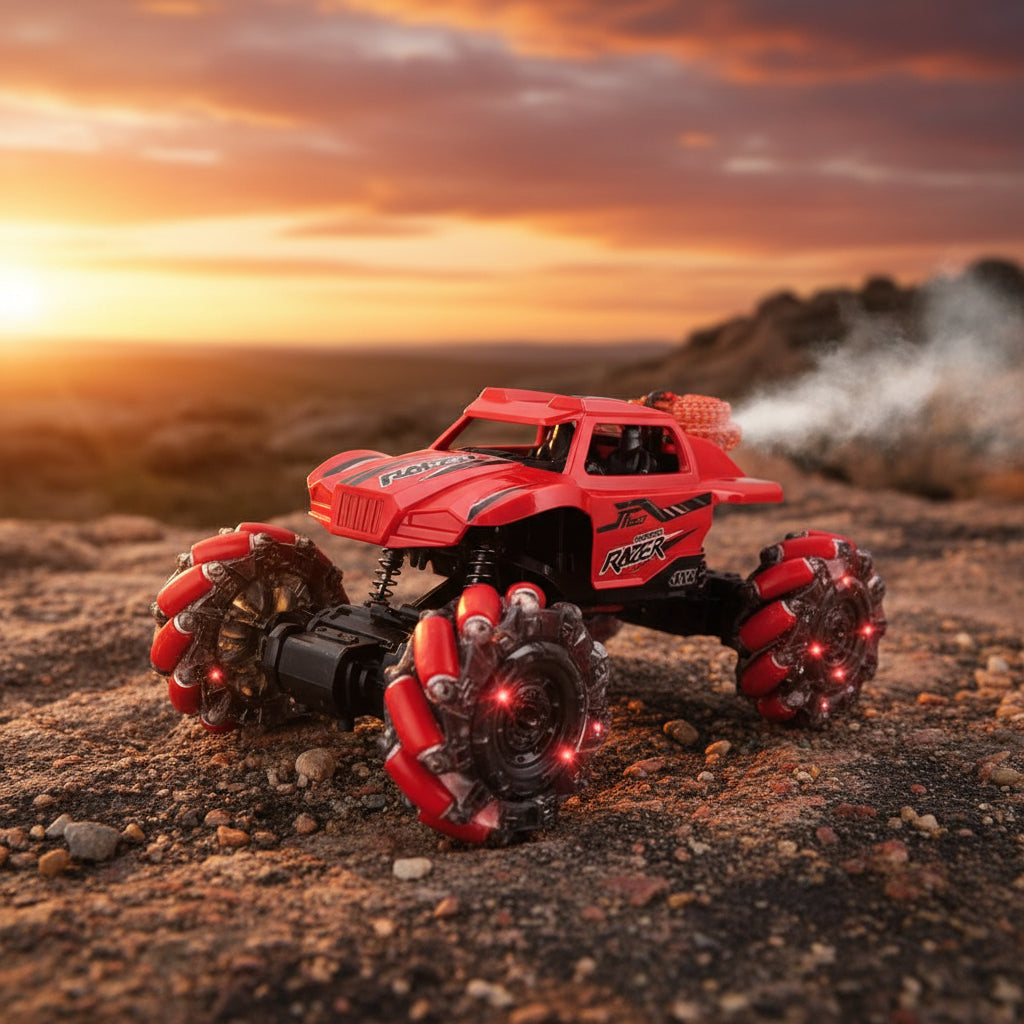2.4GHz RC Stunt Climbing Truck with Smoke & LED Lights (Random Color | 3688-P116A)