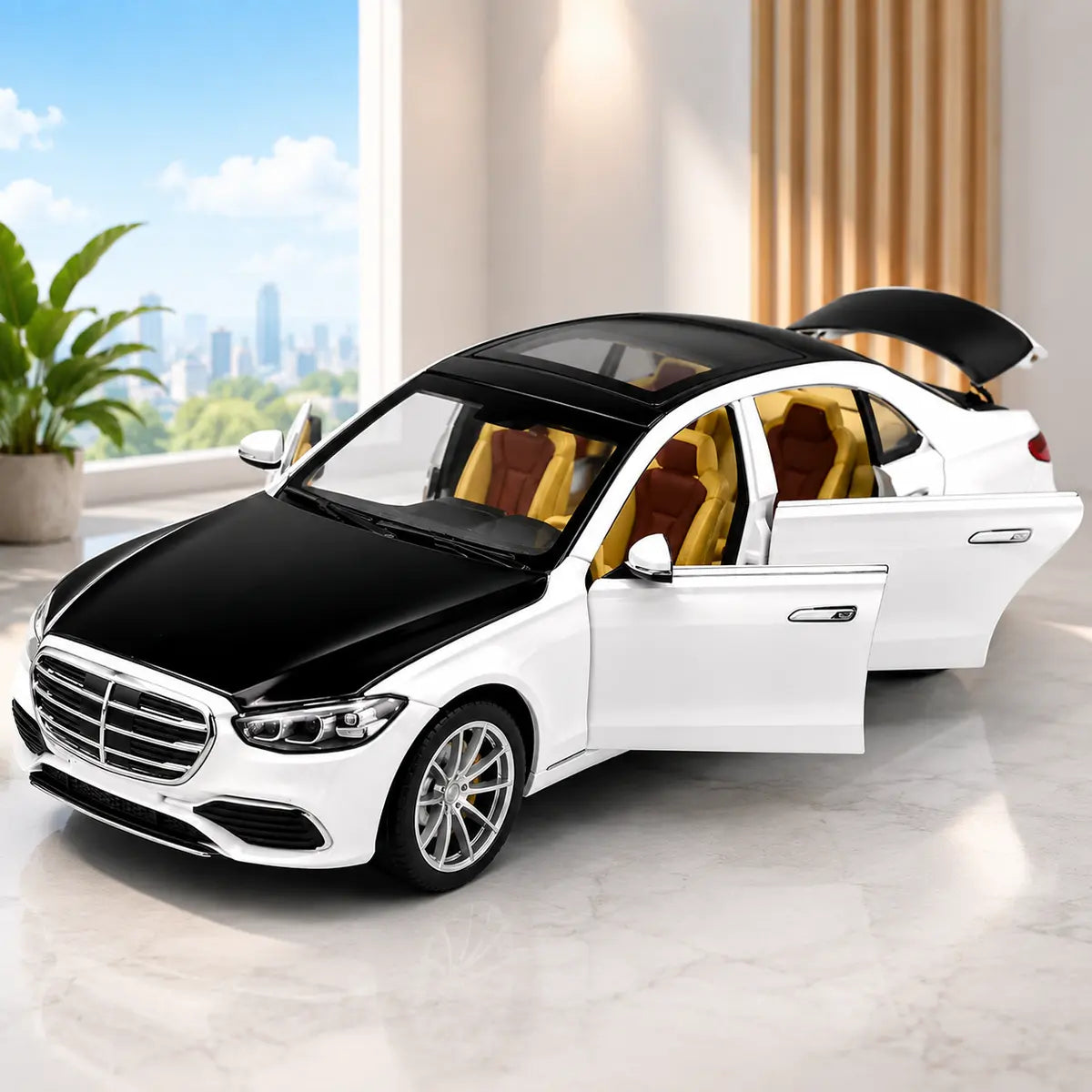 1:22 RC spray diecast Mercedes luxury model car with remote control and mist spray function