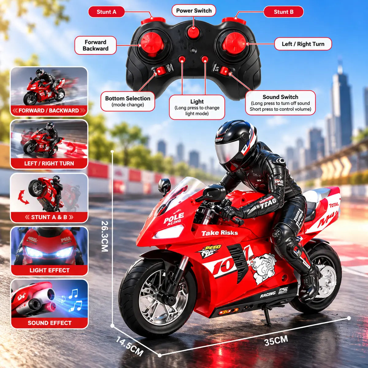 RC Self balancing High Speed Racing Stunt Bike