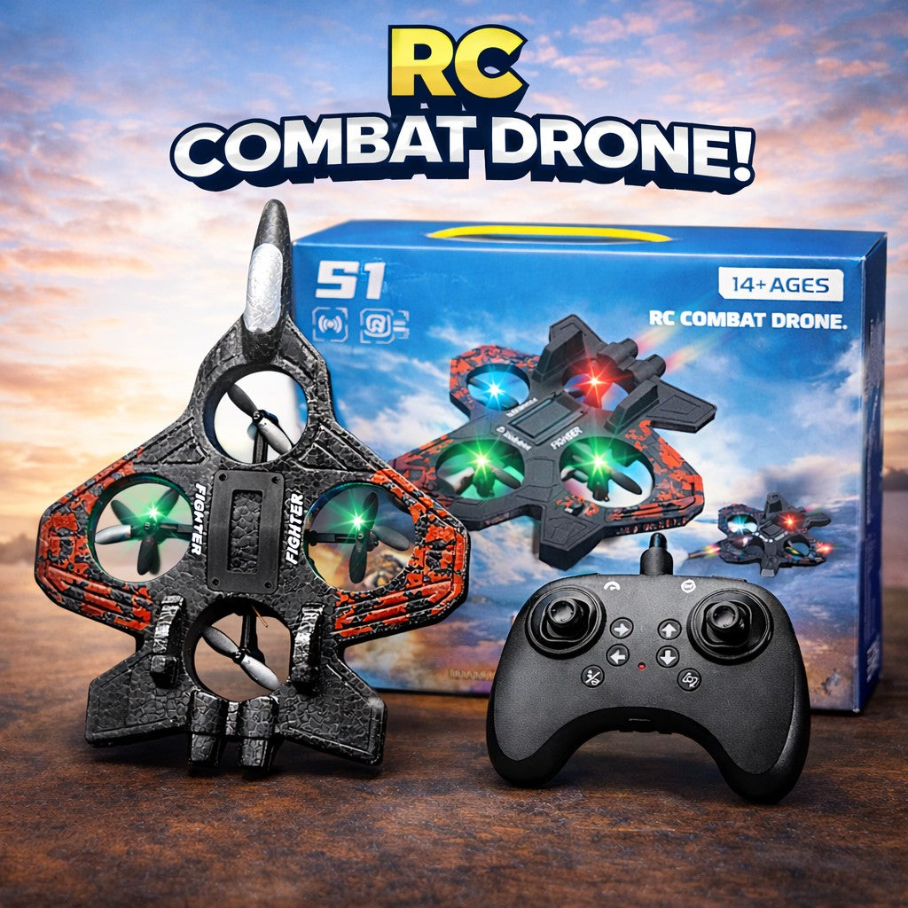 RC Combat Aircraft Drone – Remote Control Flying Jet Toy for Kids - Toynix