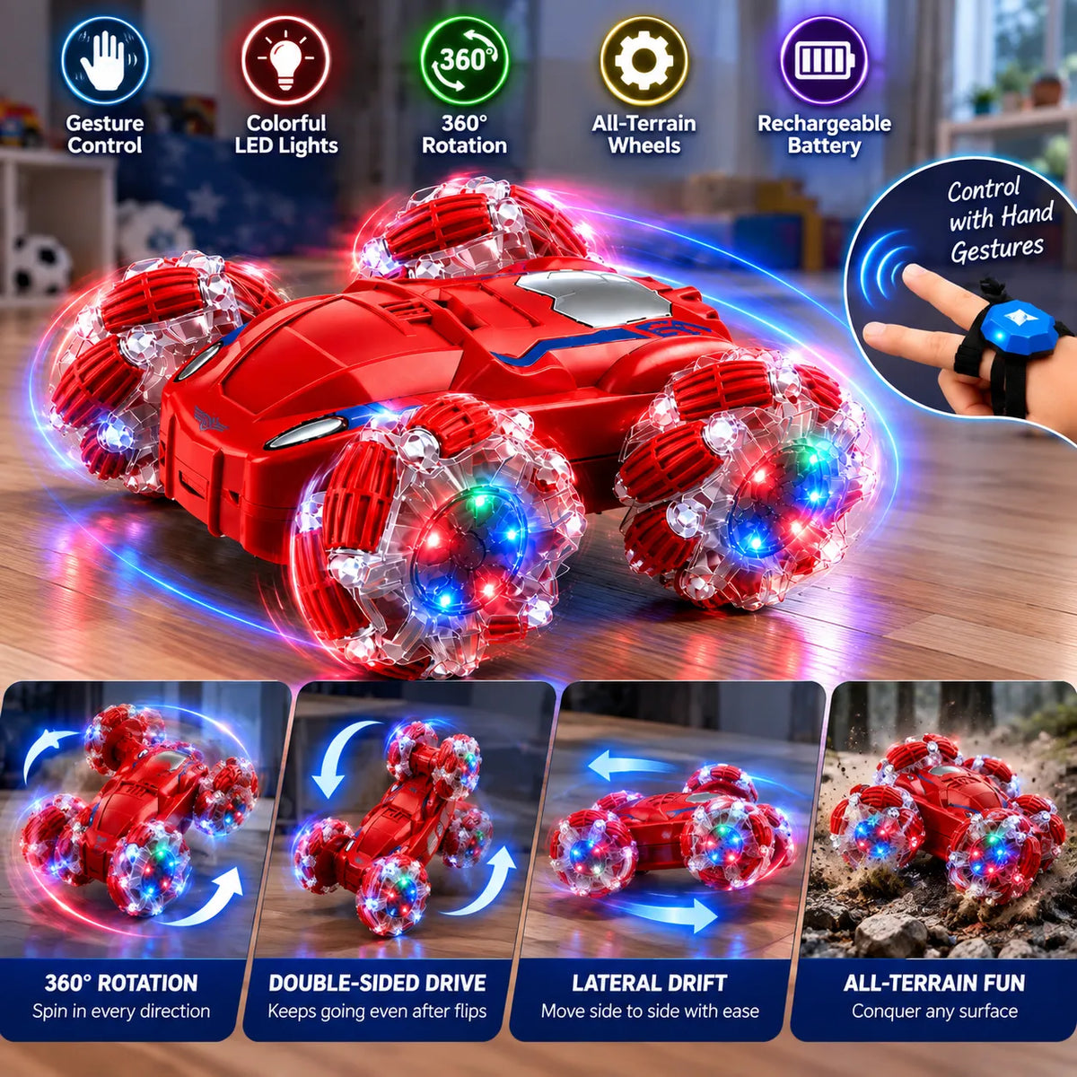 RC Hand Gesture Stunt Car For Kids & Adult (6391)