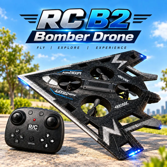 Remote control foam B2 bomber fighter jet RC flying toy with wireless controller