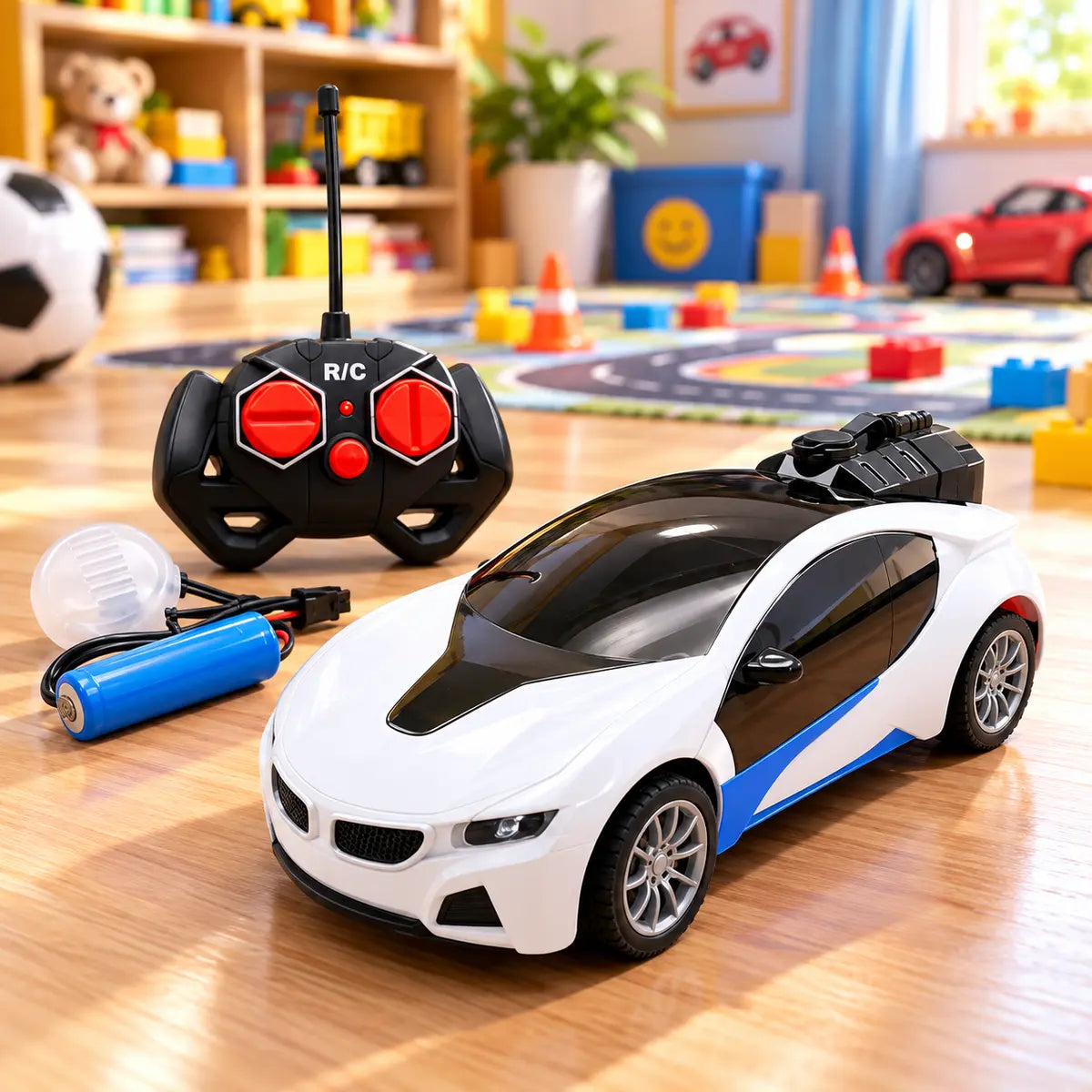 Rechargeable RC Famous Car with 3D Lights & Spray (6506CH)