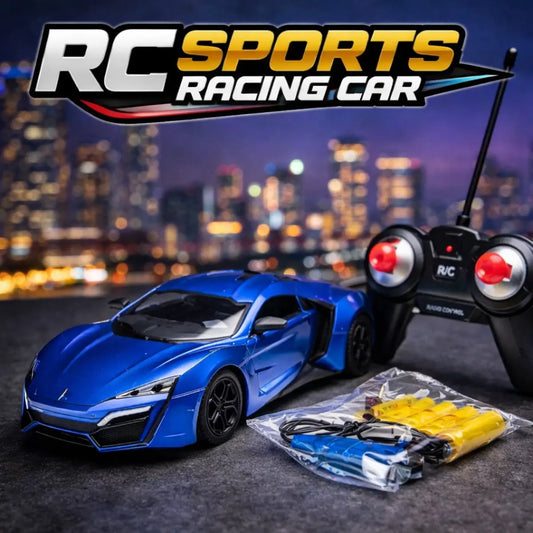 Remote Control Sports Racing Car Blue & Red RC Toy Car with Remote Controller for Kids