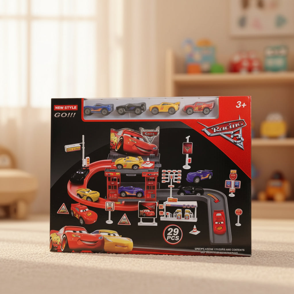 McQueen Kids Car Racing Track Set with Cars (660-A106)