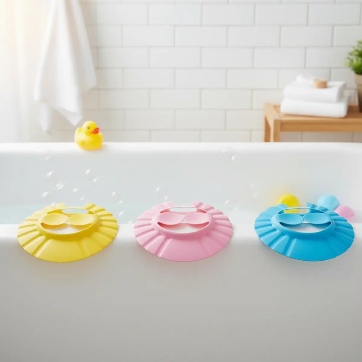Safe Shampoo Shower Bathing Protection Cap for Babies and Kids